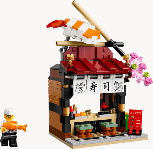 LEGO Set 40906-1 Restaurants of the World: Japan Alternate build Ideas: Townhouses, Modular Rooms, and Neighborhood Rebuilds