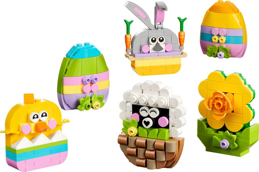 LEGO Set 40890-1 Easter Decorations Alternate build Ideas: Birds, Trains, Spaceships, and Easter Rebuilds