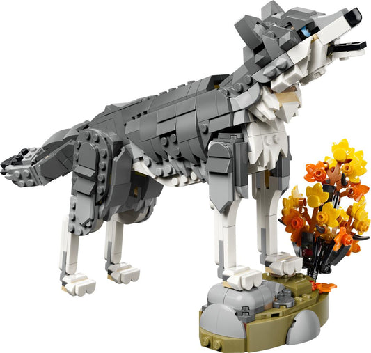 LEGO Set 31393-1 Forest Animals: Gray Wolf Alternate build Ideas: Cute Creatures, Display Pets, and Playful Character Rebuilds