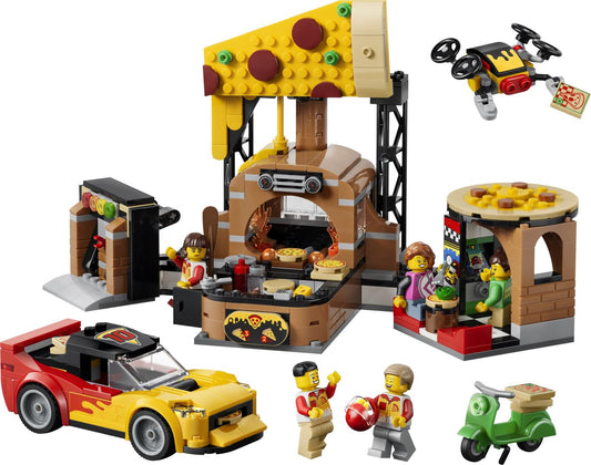 LEGO Set 60496-1 Pizza Delivery Experience with Vehicles Alternate build Ideas: Townhouses, Modular Rooms, and Neighborhood Rebuilds