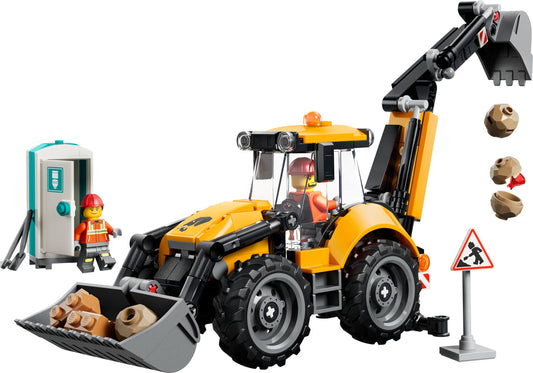LEGO Set 60480-1 Yellow Backhoe Loader Alternate build Ideas: a fresh display direction
