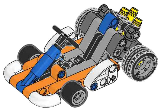 LEGO Set 0002293-1 Go-Cart Alternate build Ideas: Racers, Road Cars, Trucks, and Technic Vehicle Remixes