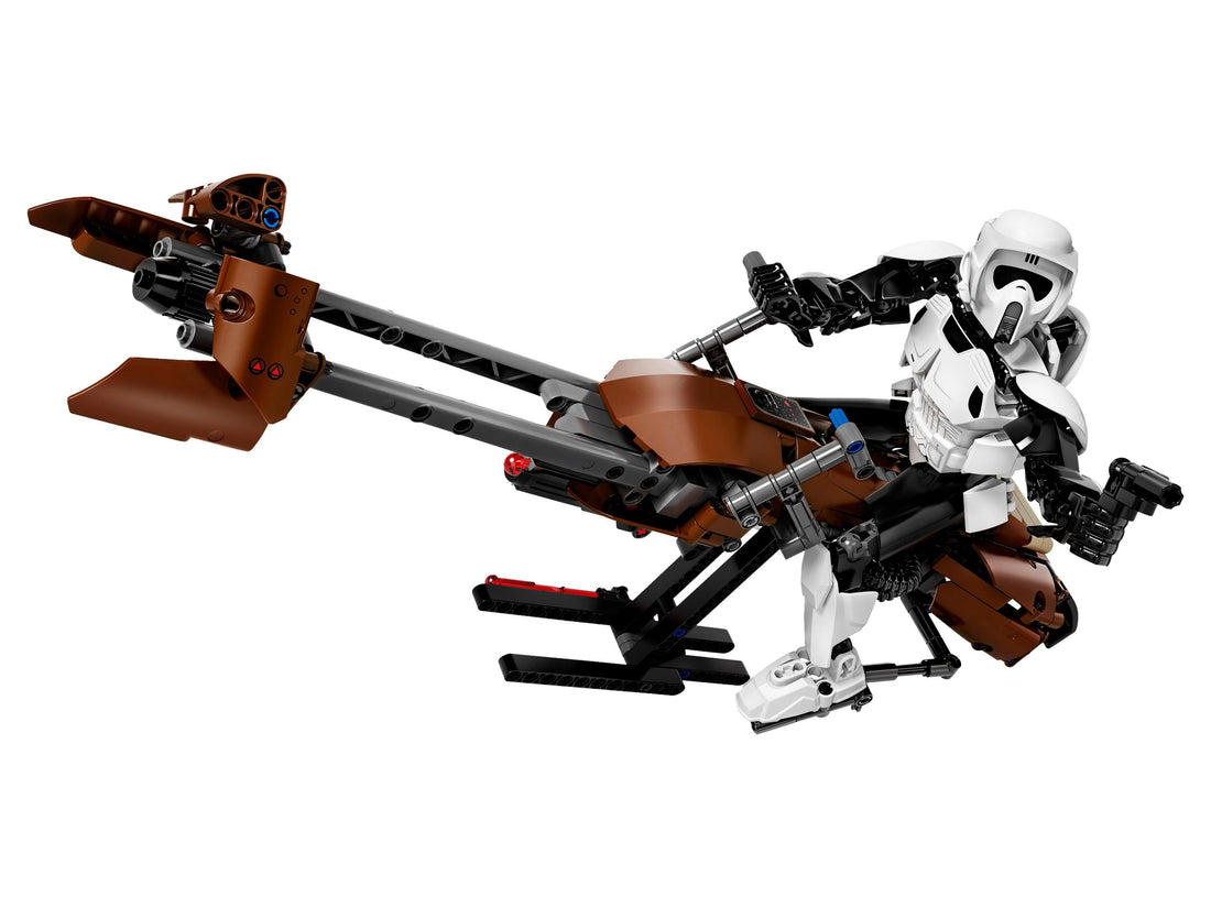 LEGO Set 75532-1 Scout Trooper & Speeder Bike Alternate build Ideas: Speeders, Gunships, Falcons, and Star Wars Microcraft