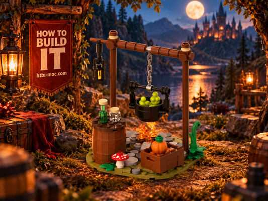 Witch’s Forest Brewing Stand MOC – Free Building Instructions