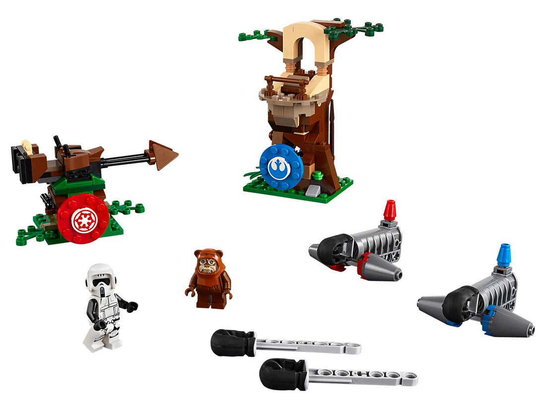 LEGO Set 75238-1 Action Battle Endor Assault Alternate build Ideas: Speeders, Gunships, Falcons, and Star Wars Microcraft
