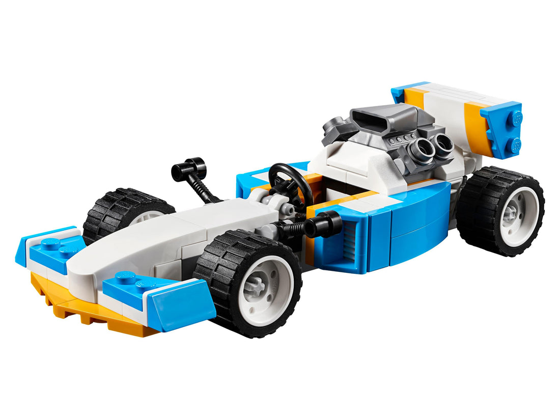 LEGO Set 31072-1 Extreme Engines Alternate build Ideas: a compact off-road vehicle, a formula racer, and a fresh display direction