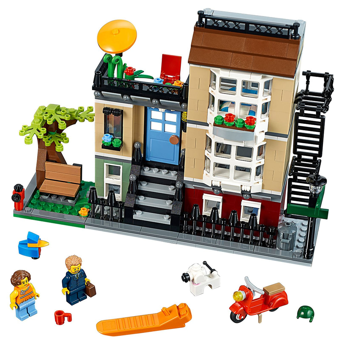 LEGO Set 31065-1 Park Street Townhouse Alternate build Ideas: Townhouses, Modular Rooms, and Neighborhood Rebuilds