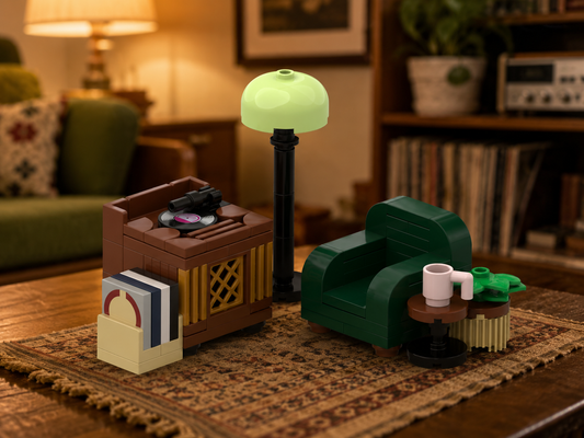 Cozy Record Corner MOC – Free Building Instructions
