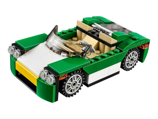 LEGO Set 31056-1 Green Cruiser Alternate build Ideas: a hot-rod body style, a fresh display direction, and a utility truck