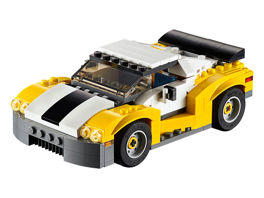 LEGO Set 31046-1 Fast Car Alternate build Ideas: a fresh display direction, a utility truck, and a hot-rod body style