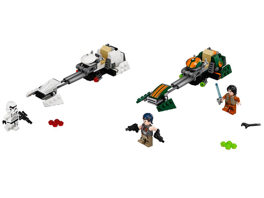 LEGO Set 75090-2 Ezra's Speeder Bike [Original Version] Alternate build Ideas: Speeders, Gunships, Falcons, and Star Wars Microcraft