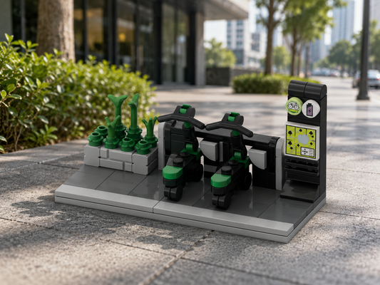 Electric Scooter Stand Free Building Instructions for City Layouts