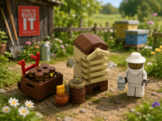 Beekeeper MOC Free Building Instructions | Apiary Scene