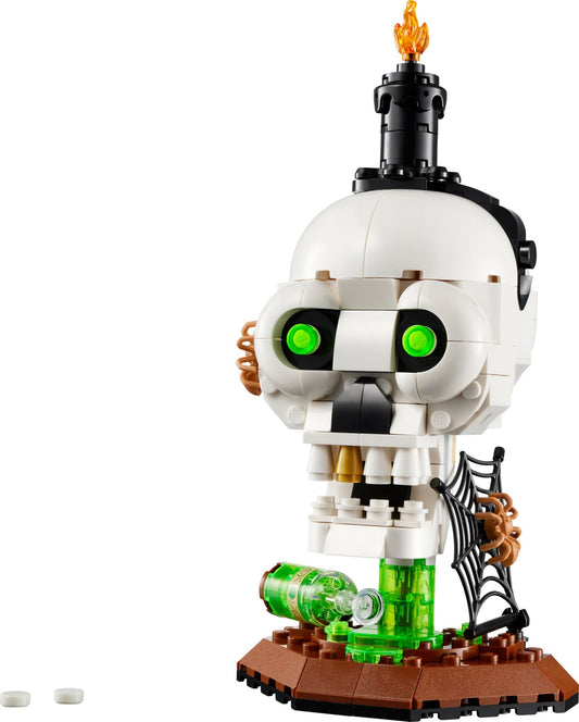 LEGO 40883 Halloween Skull Candle Revealed - Dark Seasonal Shelf Display