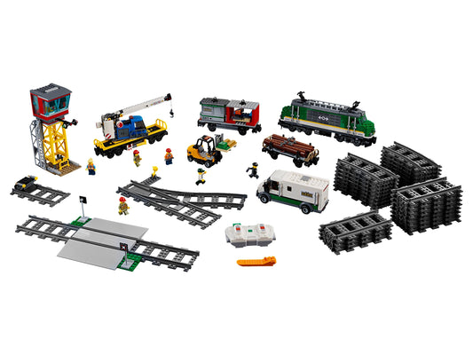 LEGO Set 60198-1 Cargo Train Alternate build Ideas: a fresh display direction, a utility truck, and a lidded flower-box display idea