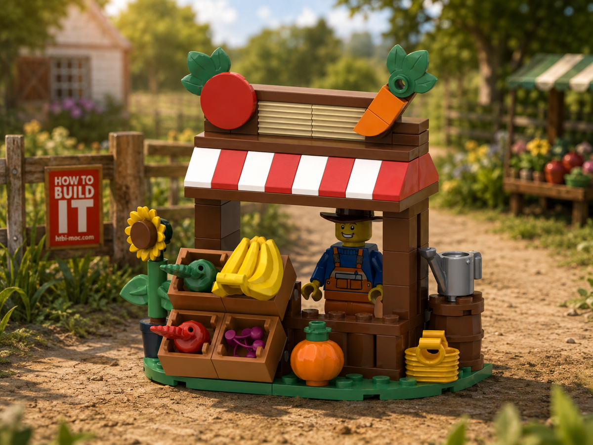 Farmers Market Stand MOC – Free Building Instructions