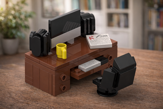 Computer Desk Setup – Free Building MOC Instructions