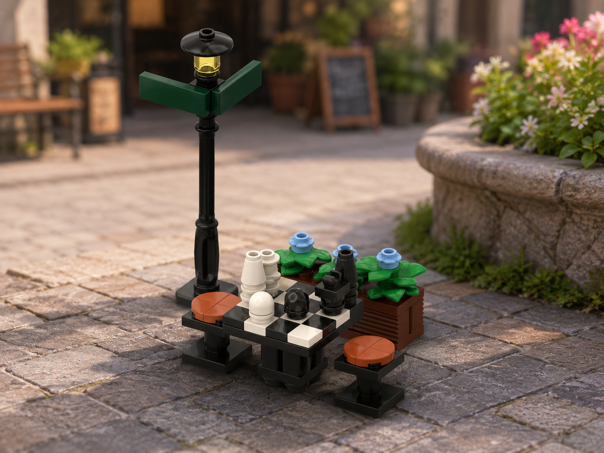 Park Chess Table MOC – Free Building Instructions