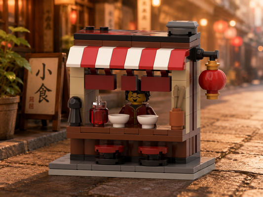Ramen Street Stall Free Building Instructions