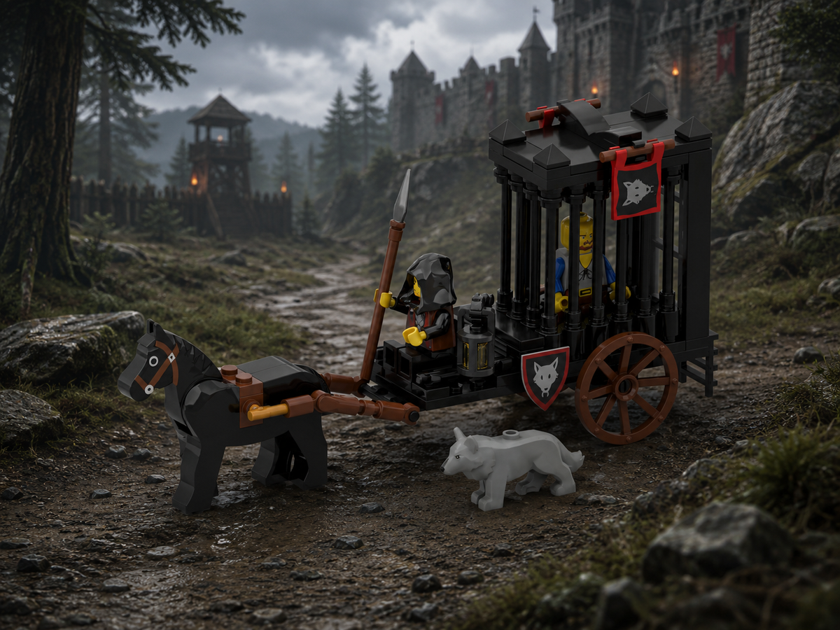 Wolf Pack Prison Cart Free Building Instructions | Castle Wagon Build