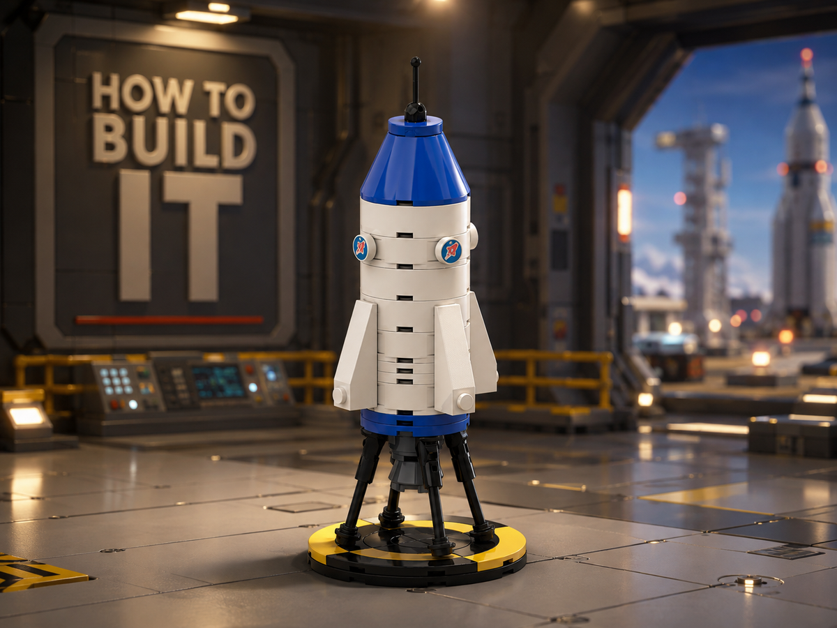 Blue Horizon Rocket MOC – Free Building Instructions