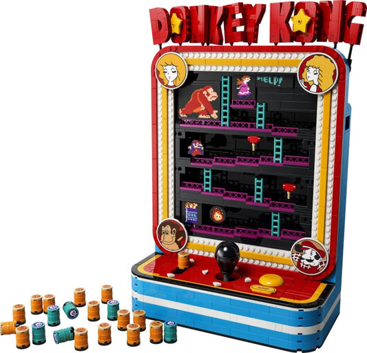 LEGO 72051 Donkey Kong Arcade Turns Barrel-Jumping into a Working Display