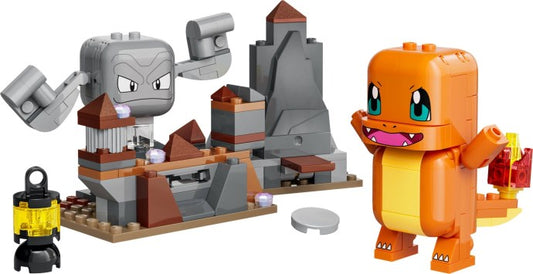 LEGO 72157 Charmander and Geodude Cavern Clash Rockwork Scene