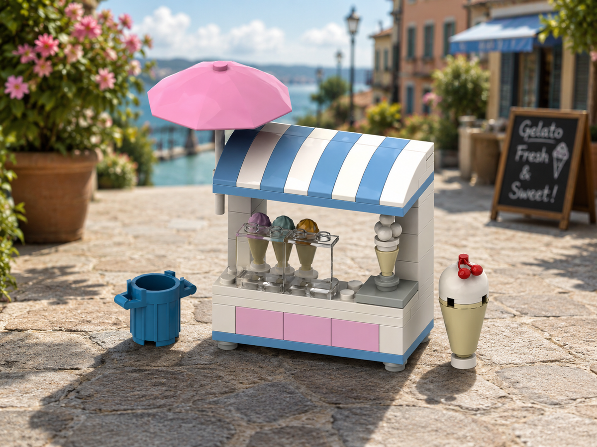 Ice Cream Stand Free Building Instructions | City Dessert Kiosk Build