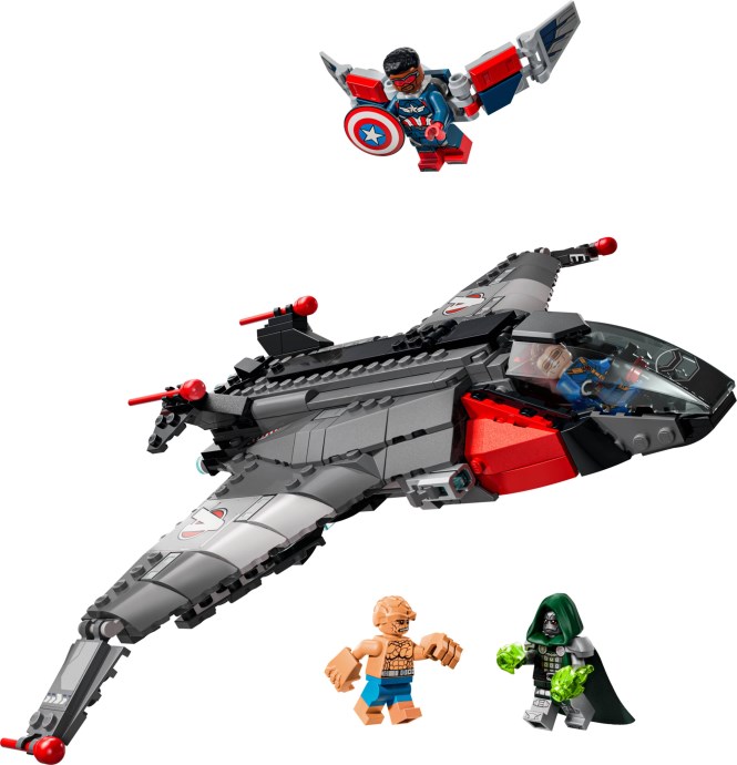 LEGO 76347 Avengers: Doomsday Quinjet Pairs a Swept-Wing Jet with Four Minifigures