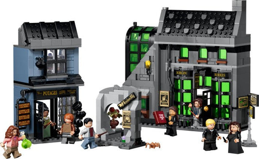 LEGO 76471 Knockturn Alley Wizarding Shops - Dark Alley Display Ideas