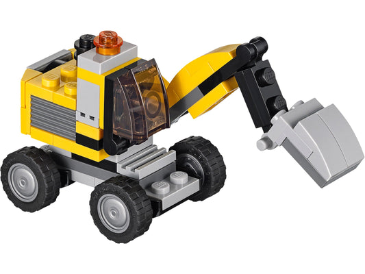 LEGO Set 31014-1 Power Digger Alternate build Ideas: a fresh display direction, a compact space-ship alternate, and a familiar micro freighter silhouette
