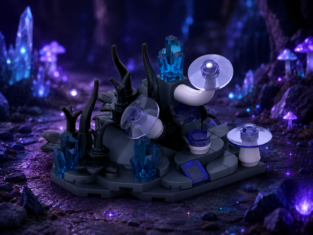 Moonlit Mushroom Free Building Instructions for a Fantasy Forest Display
