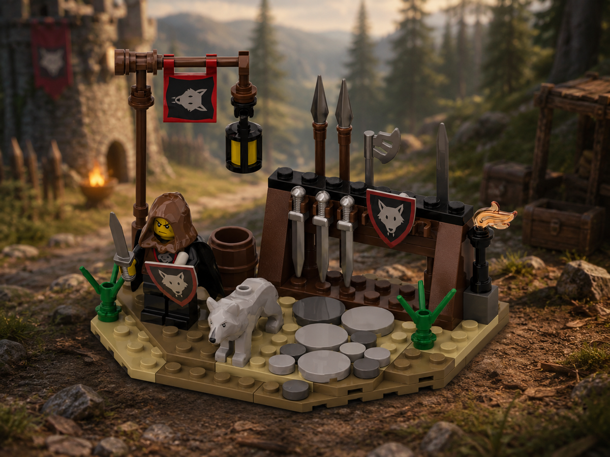 Wolf Pack Weapon Rack MOC – Free Building Instructions