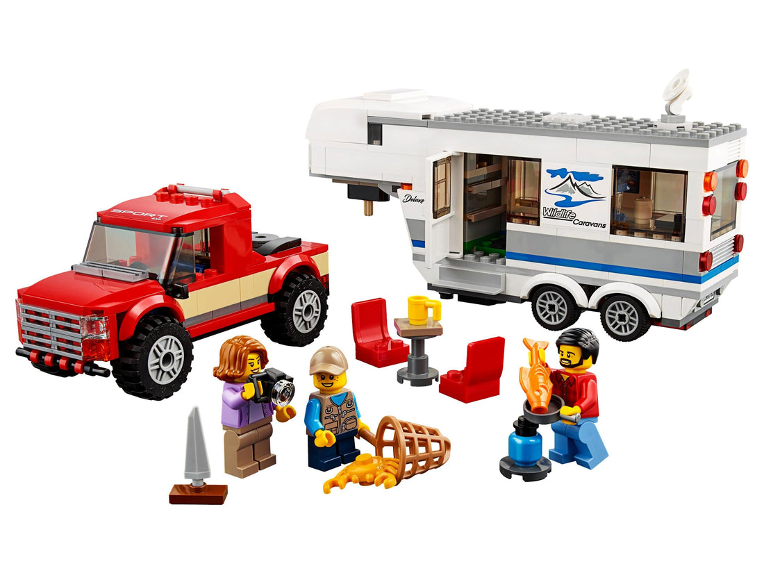 LEGO Set 60182-1 Pickup & Caravan Alternate build Ideas: Harbor Scenes, Ships, and Dockside Rebuilds