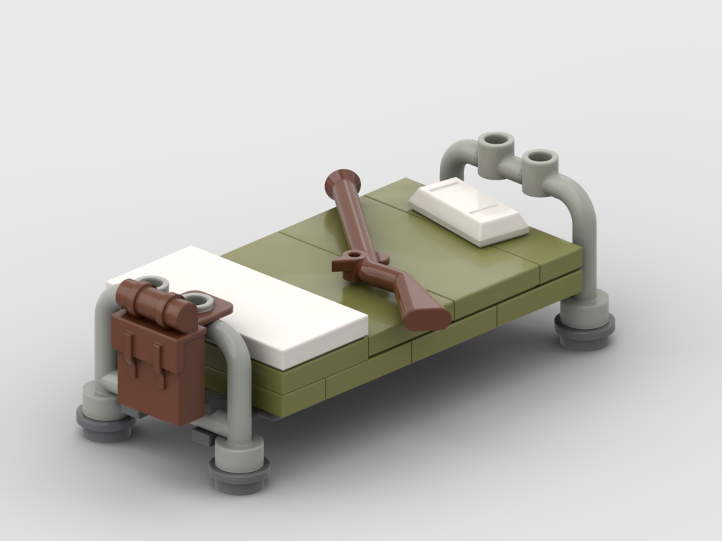 Army Bed – Free Building MOC Instructions