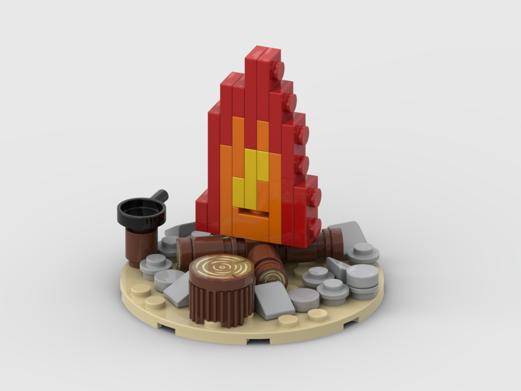 Campfire Scene – Free Building MOC Instructions