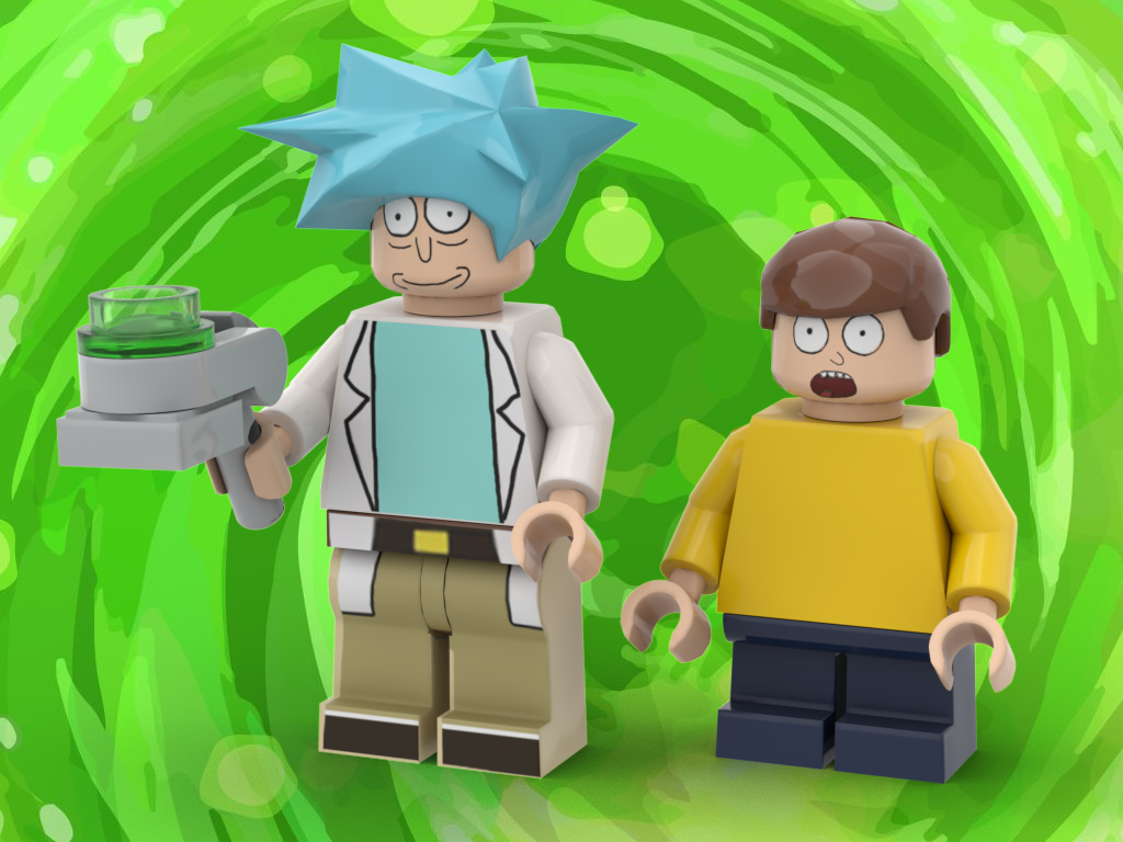 Lego Custom Minifigure Rick and Morty