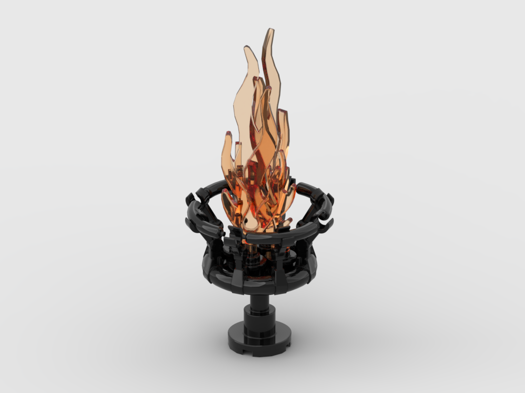 Castle Torch Flame – Free MOC Building Instructions