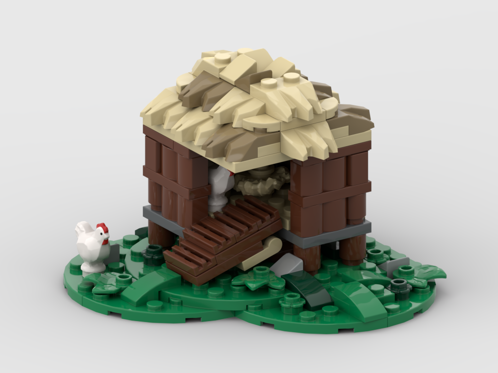 Rustic Chicken Coop – Free Building MOC Instructions