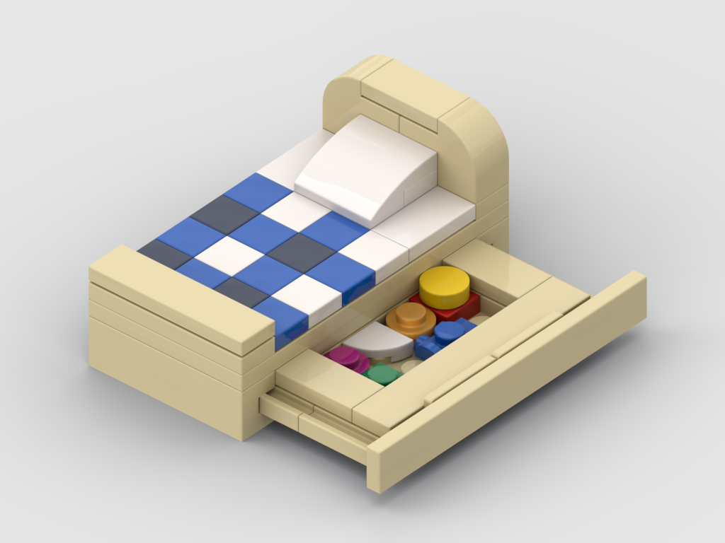 Child’s Bed with Storage Drawer – Free MOC Instructions