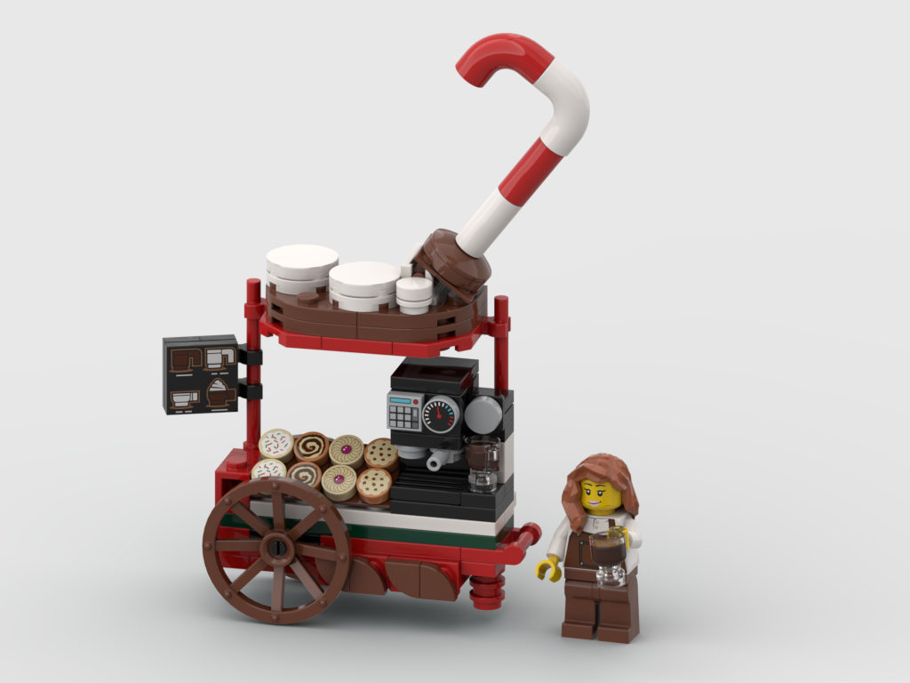 Festive Chocolate & Coffee Cart – Free MOC Instructions