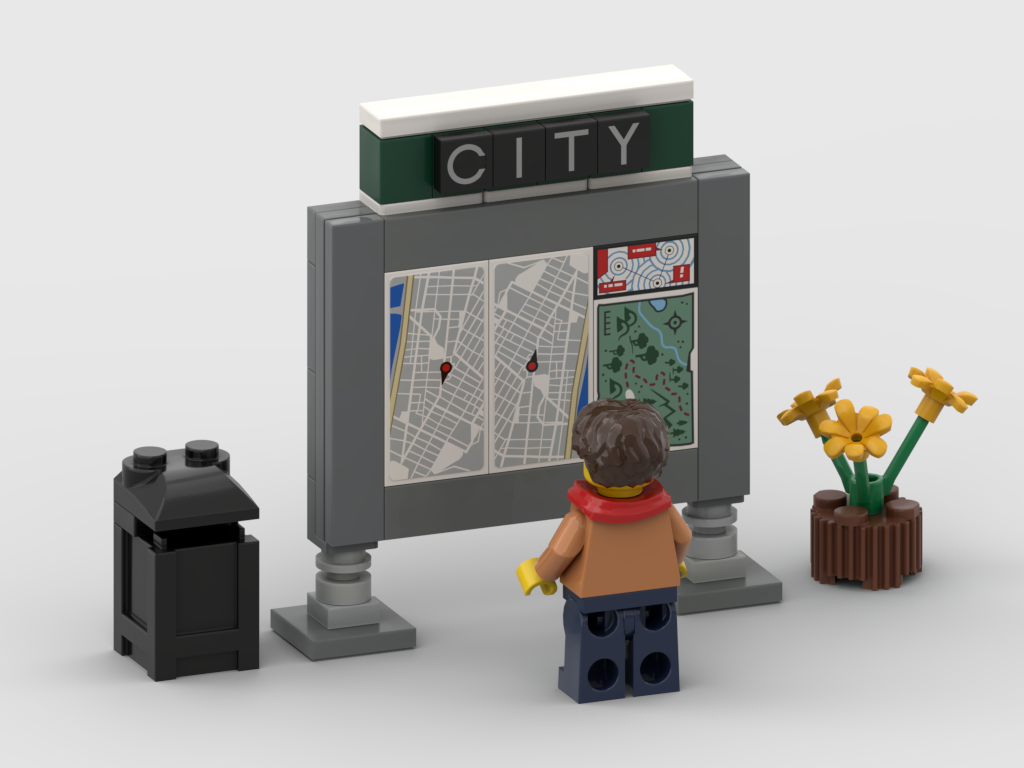 City Map Board – Free Building MOC Instructions – How to build it