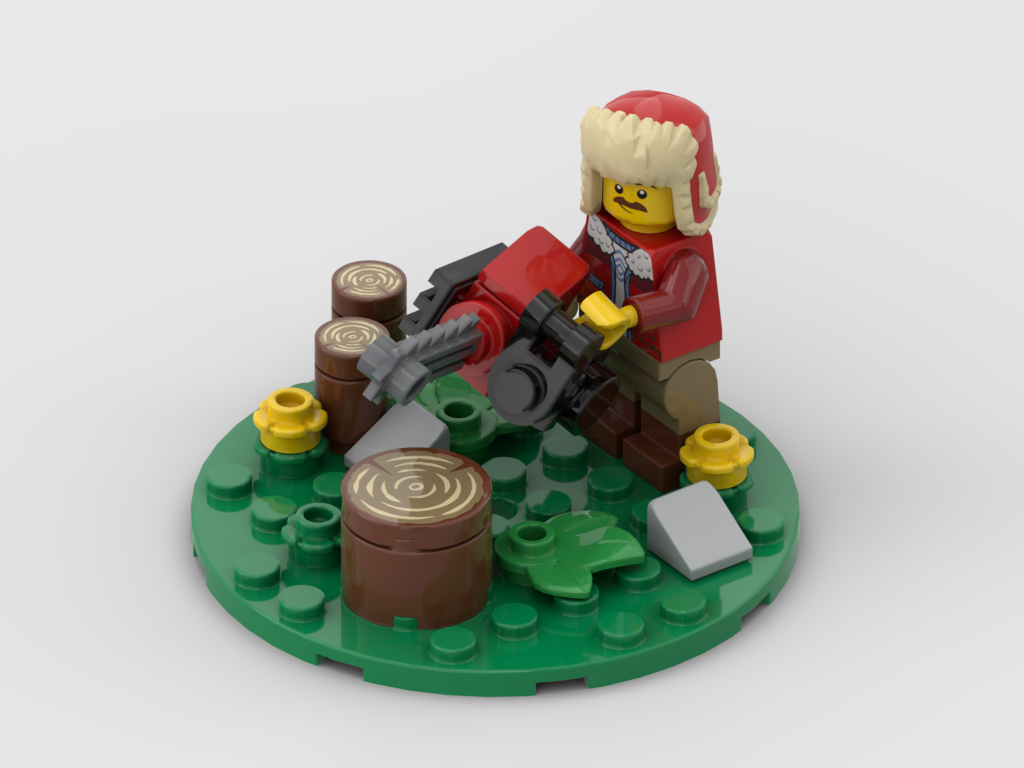 Lumberjack with Electric Saw – Free Building MOC Instructions
