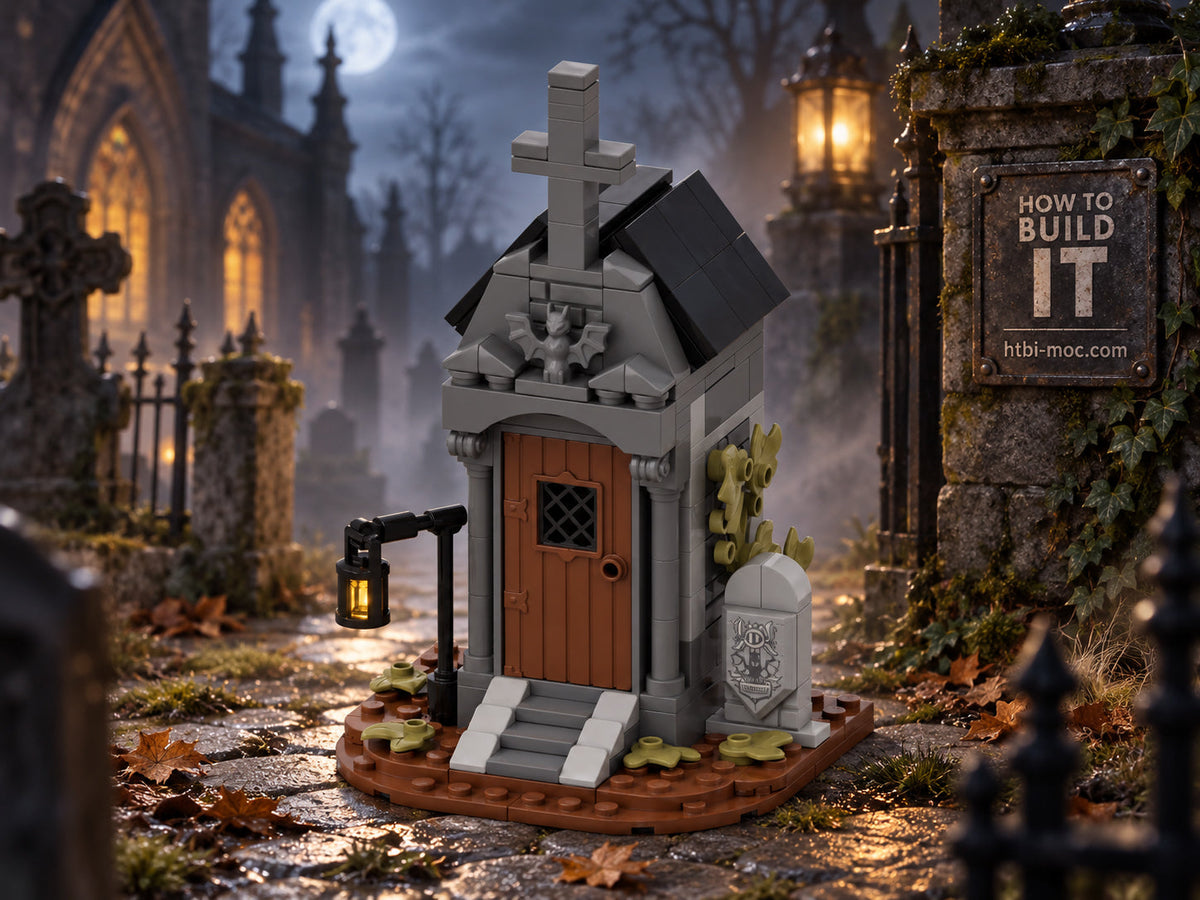 Forgotten Graveyard Crypt MOC – Free Building Instructions