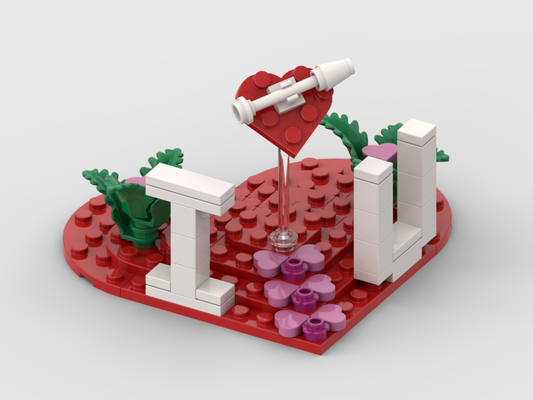“I Love You” Heart Scene – Free MOC Building Instructions
