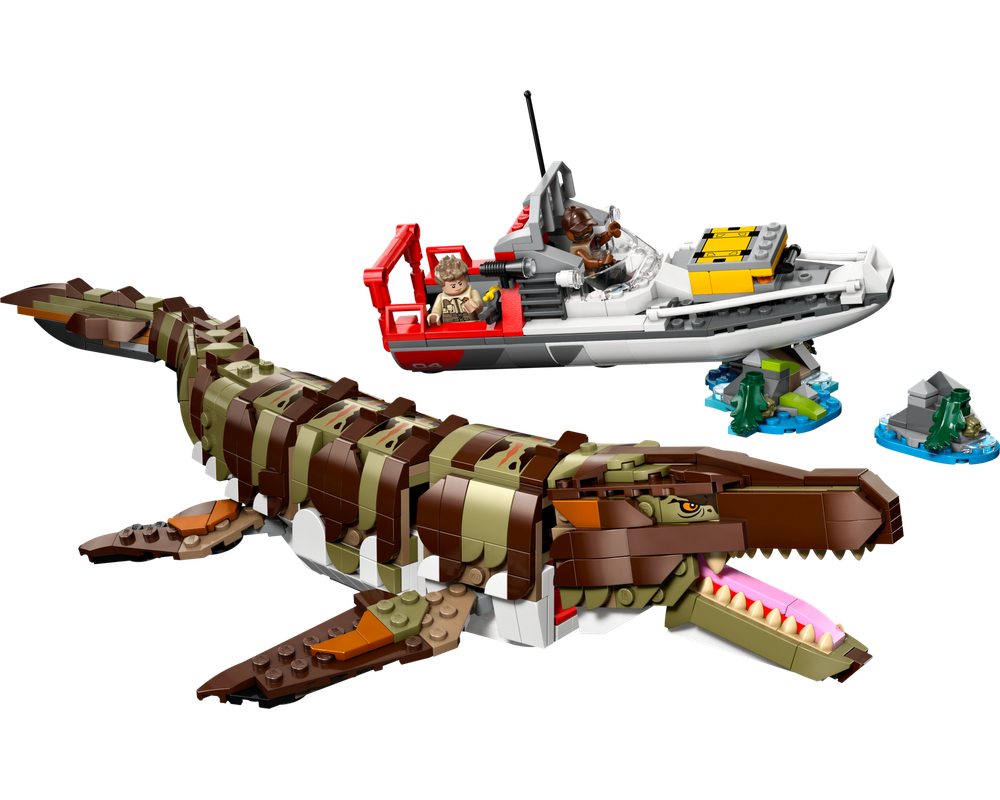 LEGO SET 76974 - Alternate build | Brick-Built Mosasaurus Boat Mission