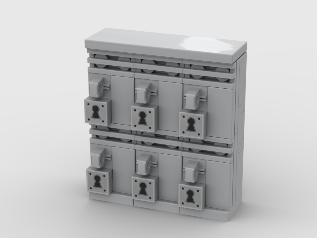 Lockers Unit – Free Building MOC Instructions