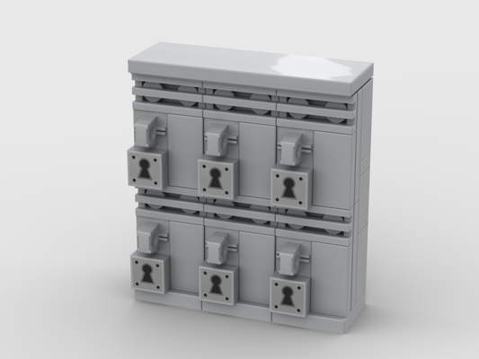 Lockers Unit – Free Building MOC Instructions
