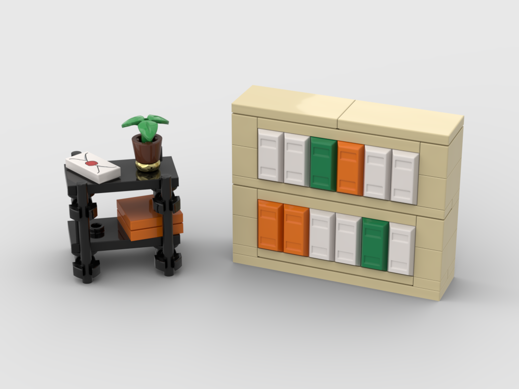 Office Bookcase & Side Table – Free Building MOC Instructions