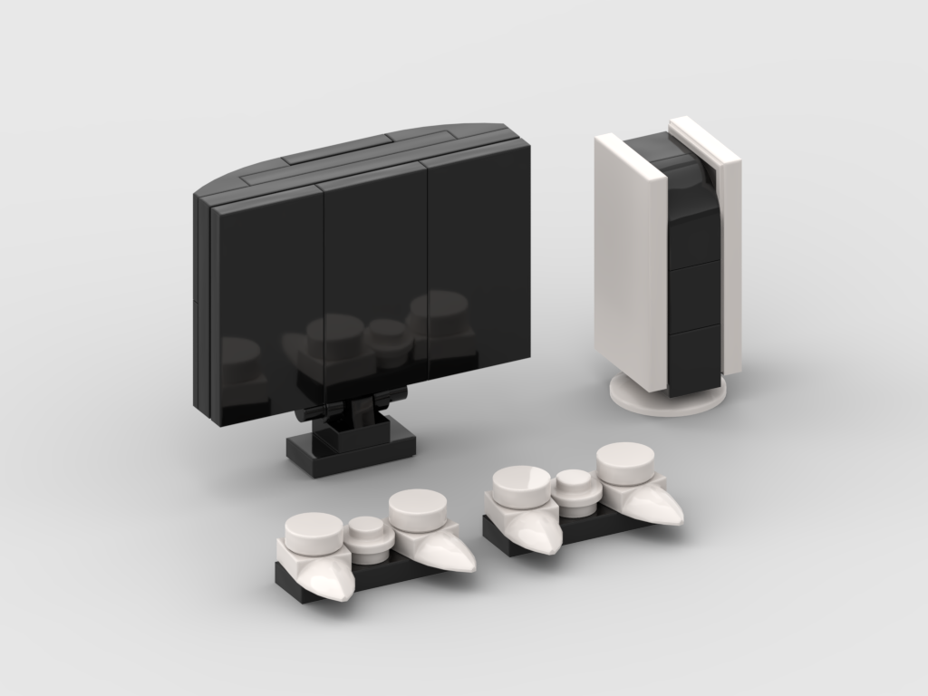 Gaming Console Setup – Free MOC Building Instructions